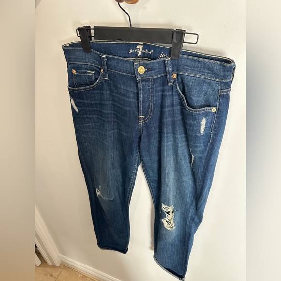 LIKE NEW- 7 FOR ALL MANKIND - Josefina Skinny Boyfriend Jeans - Size 28 - Picture 3 of 7